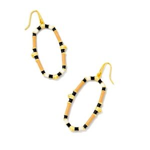 Kendra Scott Essie Open Frame Earrings in Orange.